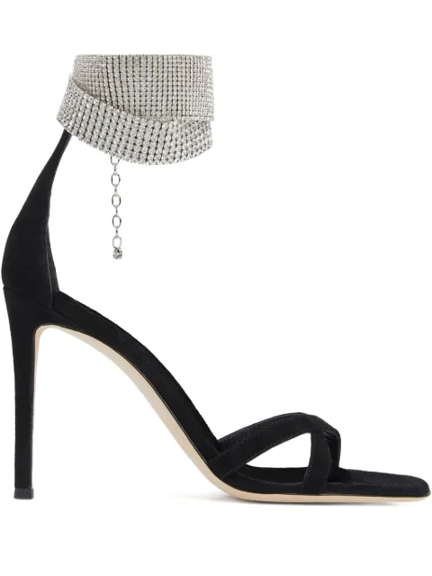 Giuseppe Zanotti 105mm Janell crystal sandals Black I500033H01