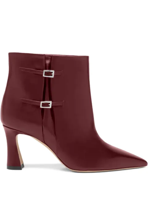 Malone Souliers 70mm Norma buckle-detail pointed-toe ankle boots Red NORMA701