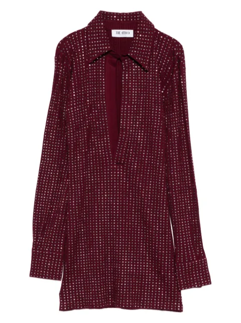 The Attico embellished collared dress Red 251WCA00456JJJ051TR
