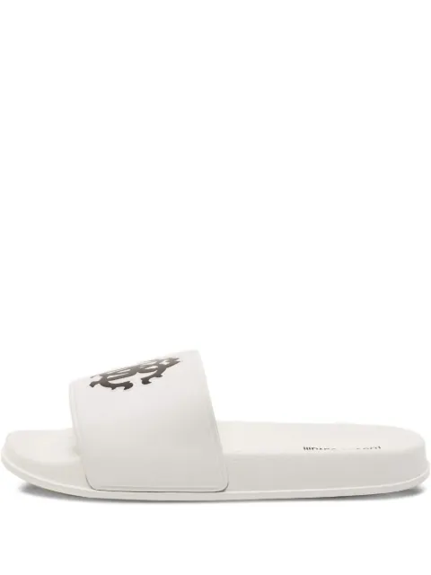 Roberto Cavalli Vintage pre-owned logo-print slides White 1135237
