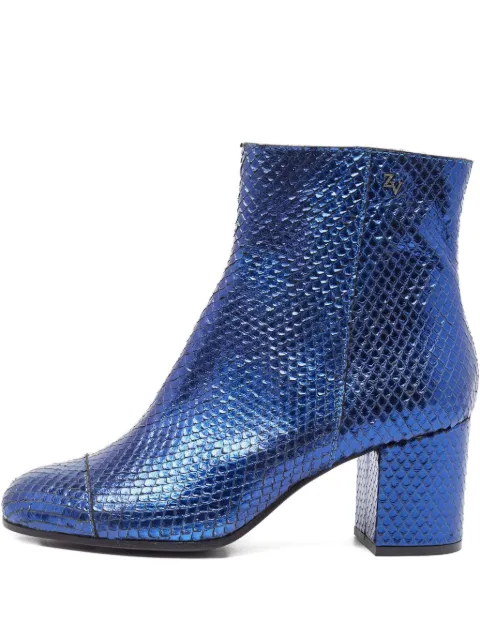 Zadig&Voltaire python leather boots Blue 900356