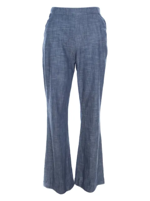 Oscar de la Renta Pre-Owned high-waisted wide-leg trousers Blue 168958