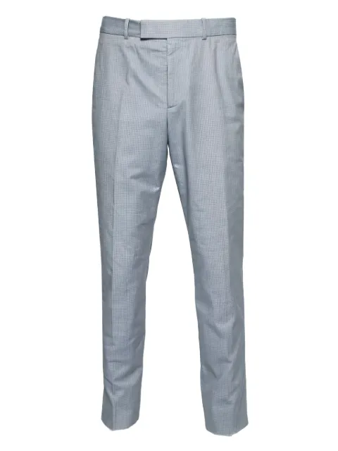 Alexander McQueen Pre-Owned checked-pattern trousers Blue 614756