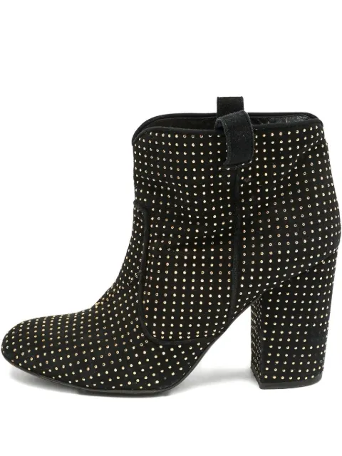 Laurence Dacade pre-owned 95mm studded block-heel boots Black 1159717