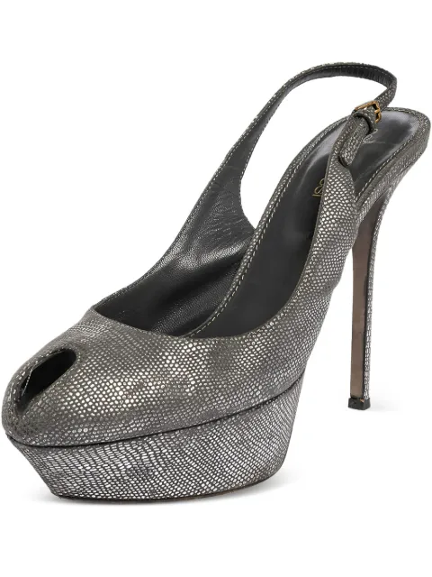 Sergio Rossi Vintage 2024 slingback platform sandals Grey 470184