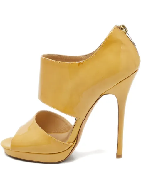 Jimmy Choo Pre-Owned 2024 Patent Leather Cutout Sandals Neutrals 768809