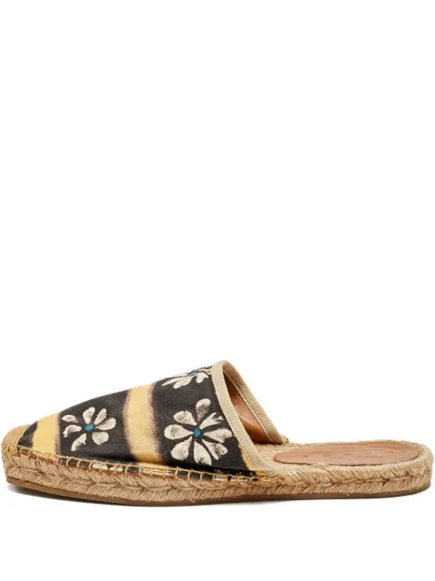 Marni Pre-Owned 2024 floral jute espadrilles Black 1152169