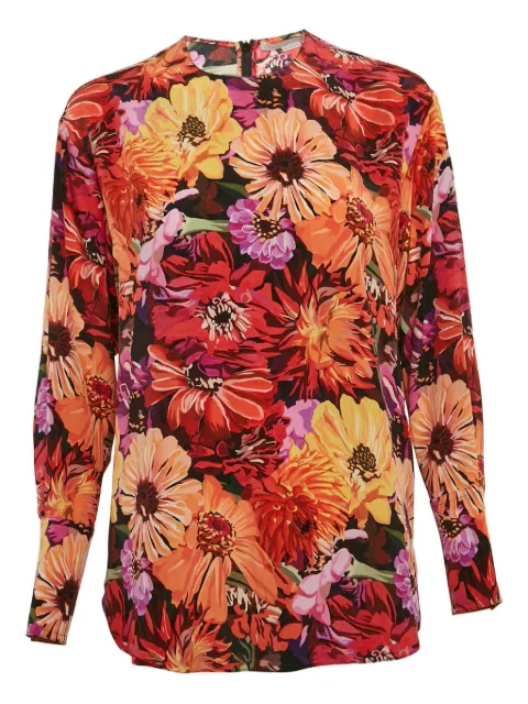 Stella McCartney Pre-Owned floral-print silk blouse Red 1133835
