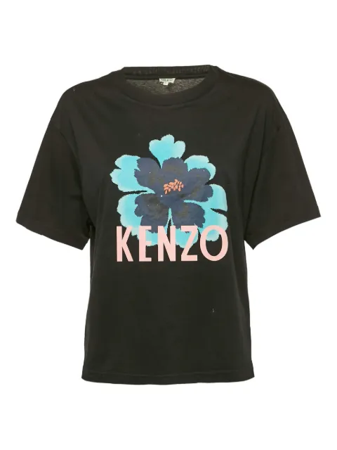 Kenzo Pre-Owned flower-print T-shirt Black 1156600