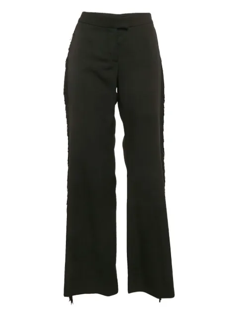 Stella McCartney Pre-Owned fringed wool trousers Black 1106441
