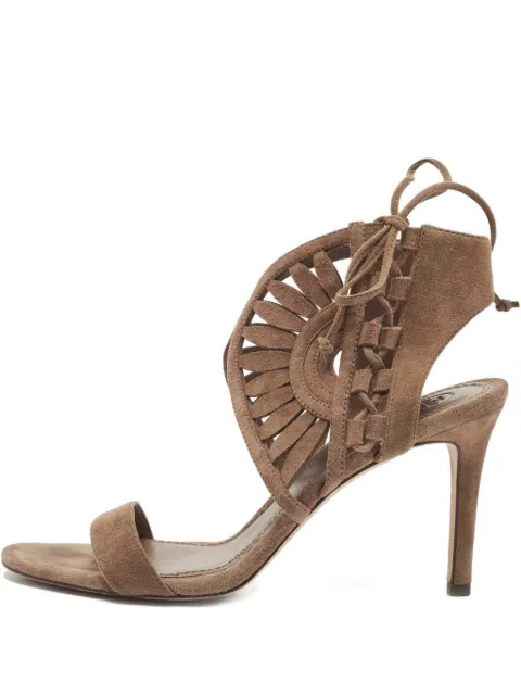 Tory Burch 2024 Flower Cutout Lace Up Sandals Neutrals 848764