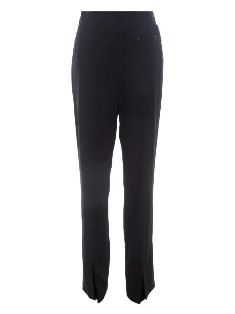 Escada Pre-Owned zip slit straight-leg trousers Black 201491