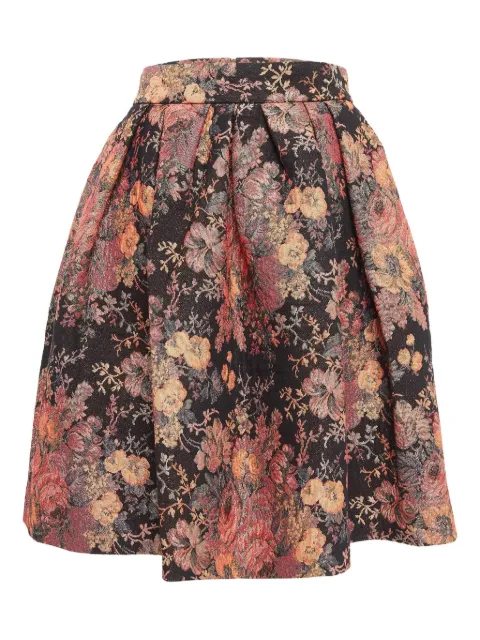 Maje floral-jacquard skirt Black 1033230