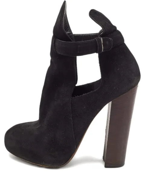 Celine Pre-Owned 130mm cut-out boots Black 903875