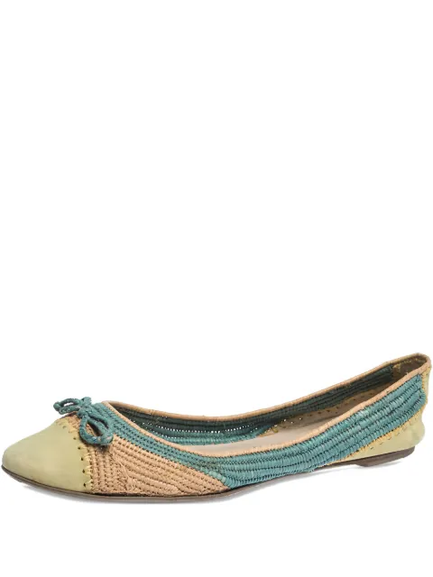 Ferragamo Pre-Owned leather ballet flats Neutrals 296405