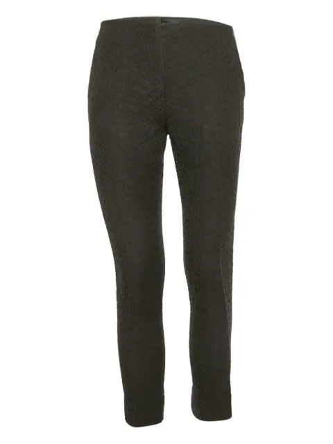 Miu Miu Pre-Owned jacquard slim trousers Black 1154606