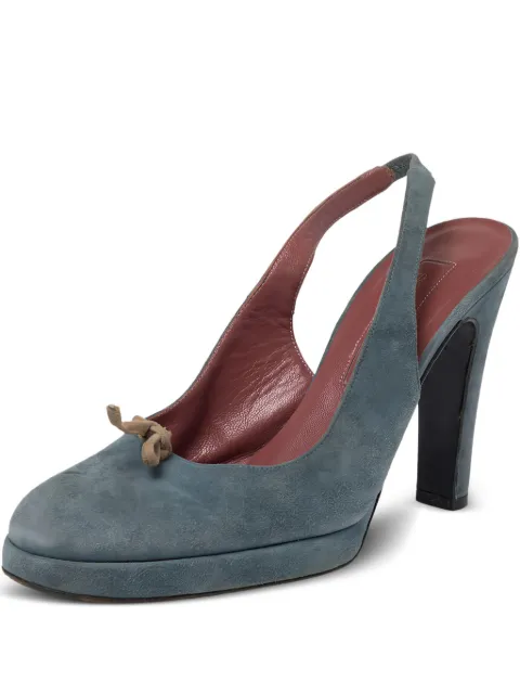 Sergio Rossi Vintage 110mm suede slingback pumps Blue 465246