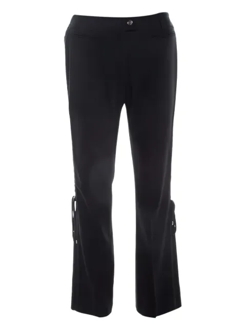 Christian Dior Pre-Owned braided-trim trousers Black 207961