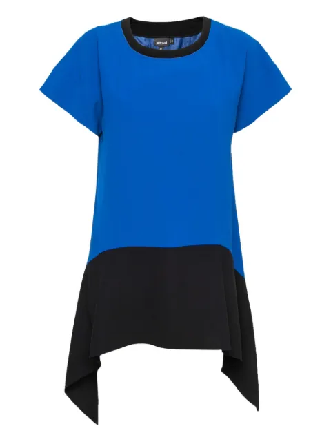 Just Cavalli Vintage short-sleeve asymmetrical-hem top Blue 714593