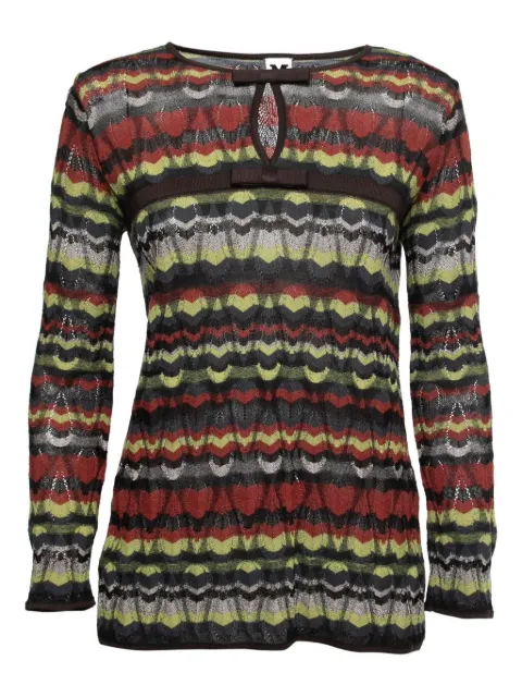 Missoni Pre-Owned chevron long-sleeves top Multicolour 736887