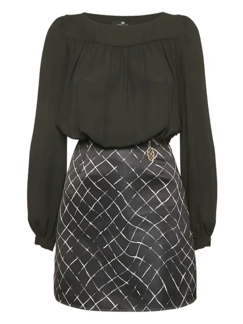 Elisabetta Franchi geometric-pattern dress Black 1162145