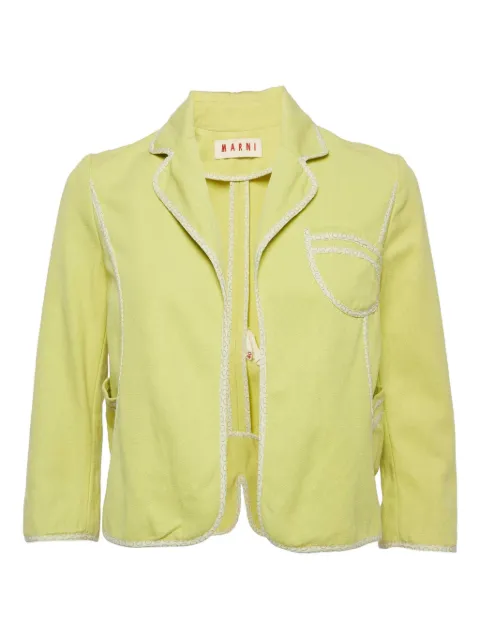 Marni Pre-Owned canvas-trim jacket Yellow 1159718