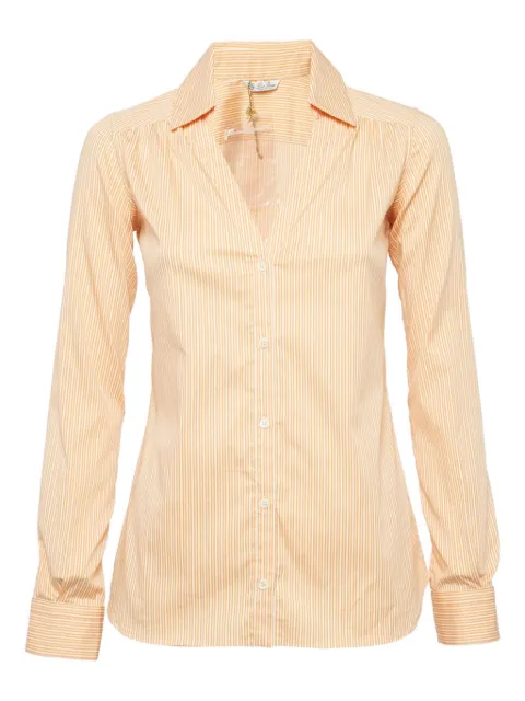 Loro Piana Pre-Owned striped cotton shirt Orange 1160156