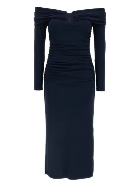 Carolina Herrera off-shoulder midi dress Blue P2515N501JRS