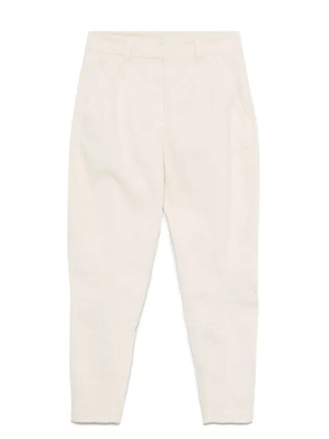 Brunello Cucinelli panelled cotton trousers White MH137P4014C8739