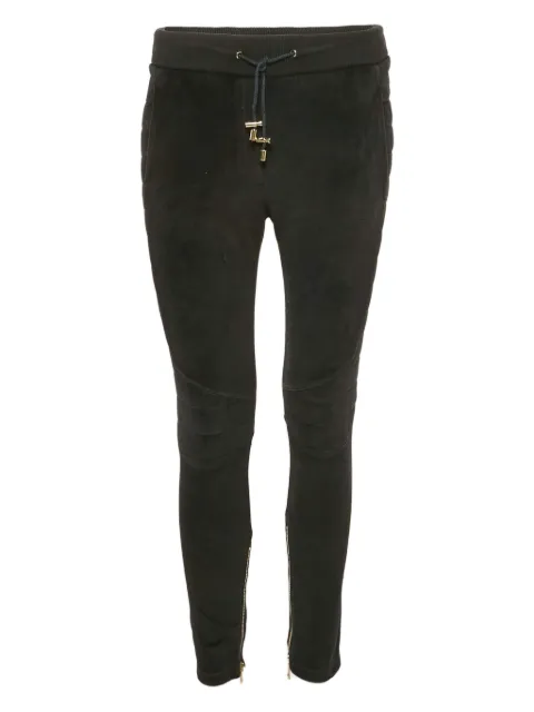 Balmain Pre-Owned 2024 quilted-panel zip track pants Black 1159564