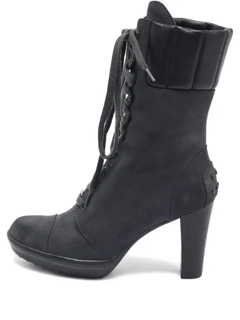Tod's Vintage 90mm leather lace-up boots Black 1146031