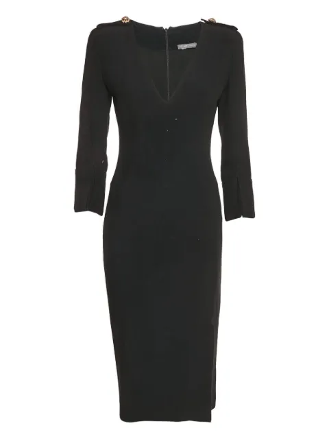 Alexander McQueen Pre-Owned 2024 crepe dress Black 1144712