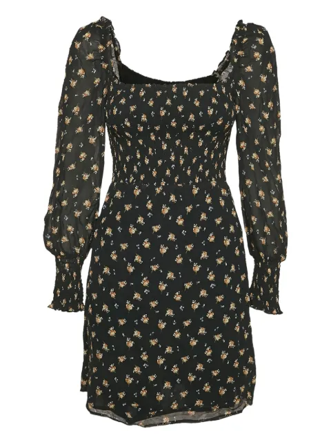 Maje floral smocking dress Black 1144251