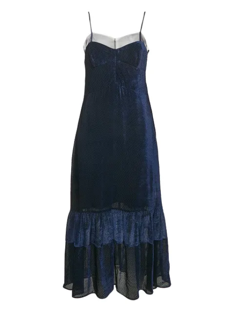 Fendi Pre-Owned 2024 Stripe Flounce Dress Blue 1159648