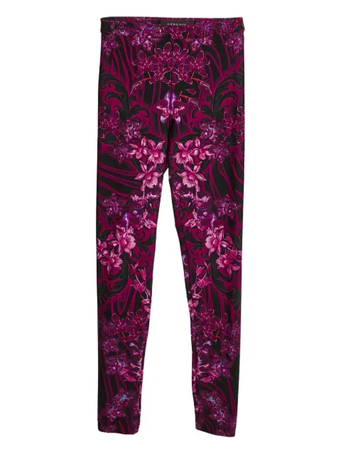 Versace Pre-Owned floral-print leggings Pink 1133547