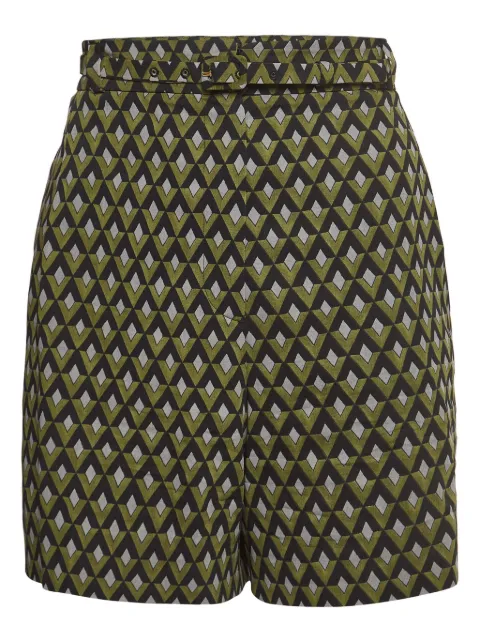 Prada Pre-Owned geometric-pattern shorts Green 989818