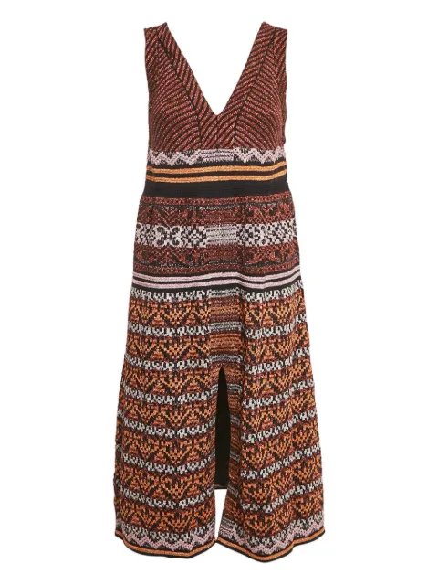 Missoni Pre-Owned geometric-pattern knit dress Metallic 1135979