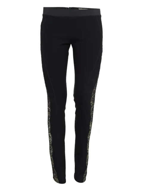 Stella McCartney Pre-Owned 2024 lace-panel leggings Black 1038199