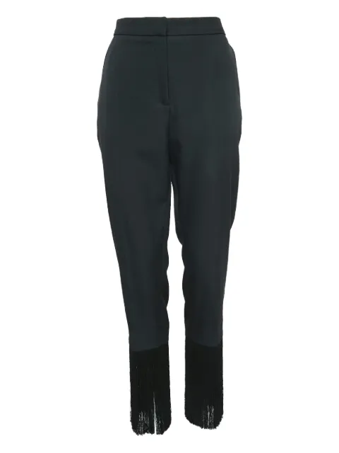 Burberry Pre-Owned fringe detail straight trousers Black 1048174