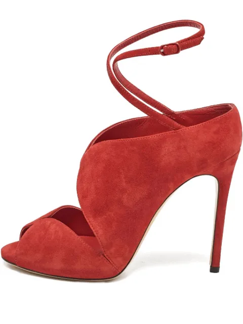 Casadei Vintage cut-out buckled sandals Red 1139695