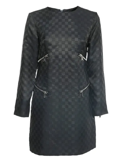 Marc Jacobs Vintage checkered zip-detail mini dress Black 1139349