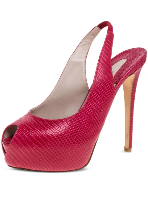 Le Silla 2024 lizard platform sandals Red 368679
