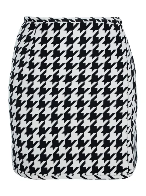 Off-White Pre-Owned houndstooth wrap skirt Black 561543