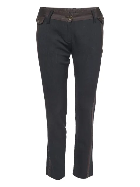 Dolce & Gabbana Pre-Owned 2023 side stripe cotton trousers Black 842441