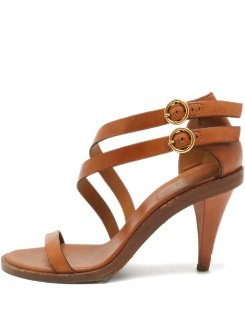 Chloé Pre-Owned leather buckle sandals Brown 1054457