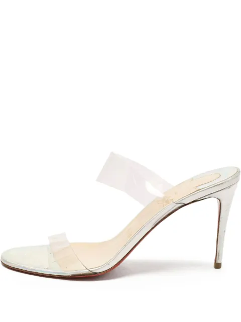 Christian Louboutin Pre-Owned 100mm Just Nothing double-strap sandals Neutrals 1115582