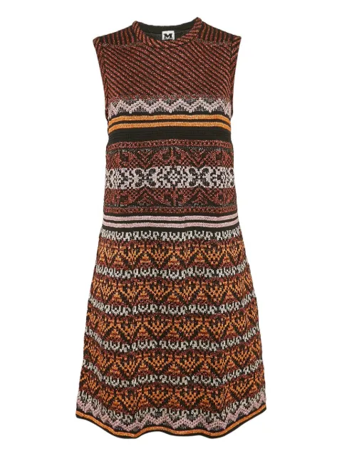 Missoni Pre-Owned geometric-print crew-neck mini dress Brown 1134069
