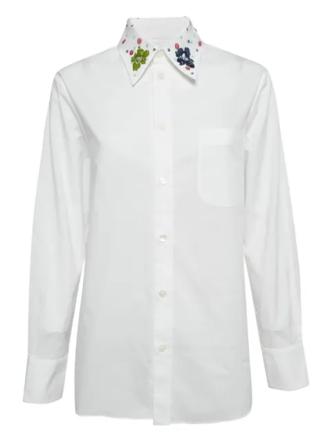Marni Pre-Owned 2024 sequin-embellished shirt White 1150074