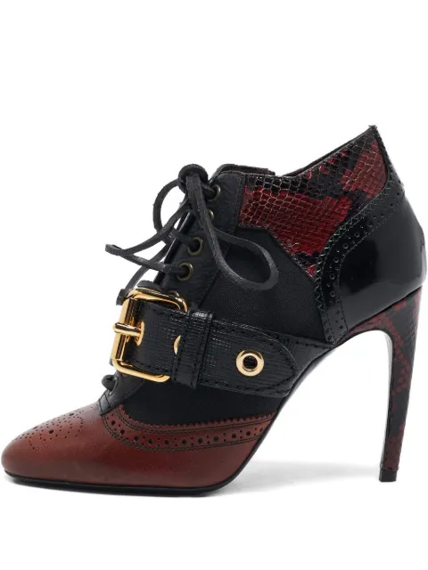 Burberry Pre-Owned buckle-embellished boots Red 1142427