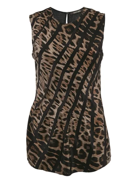 Roberto Cavalli Vintage leopard-print silk top Brown 1133854